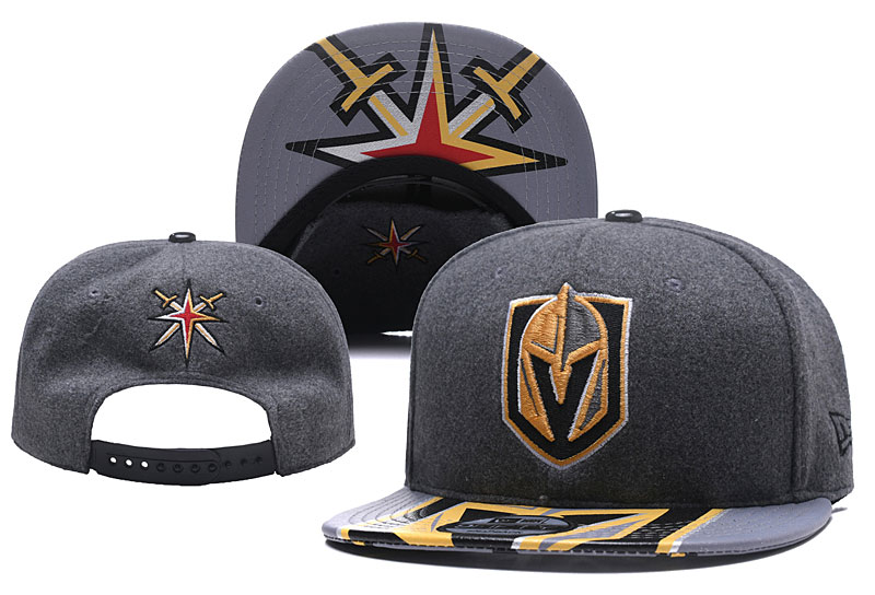 Vegas Golden Knights Team Logo Gray Adjustable Hat YD - Click Image to Close
