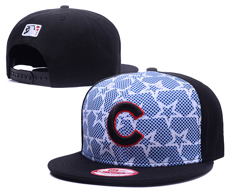 Cubs Fresh Logo With Star Black Adjustable Hat GS