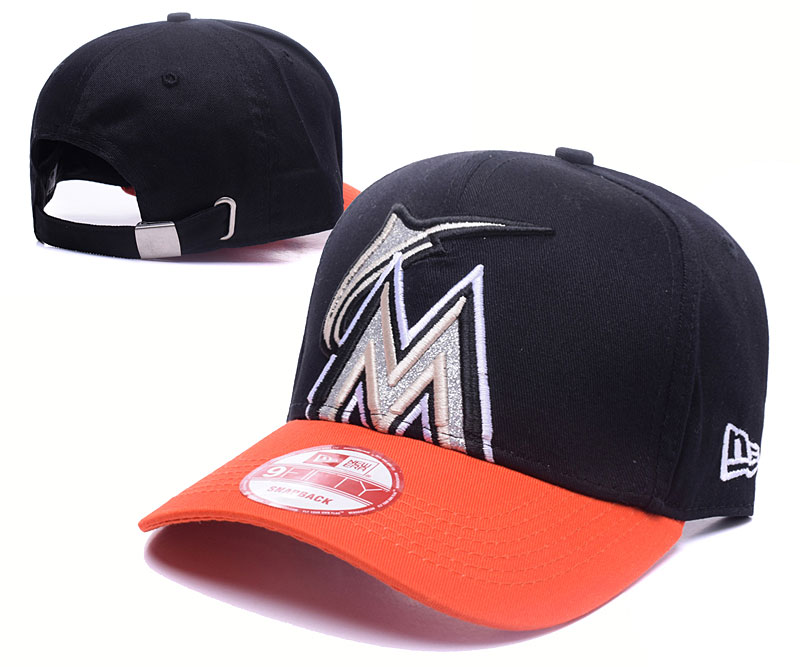 Mariners Team Logo Black Orange Adjustable Hat GS