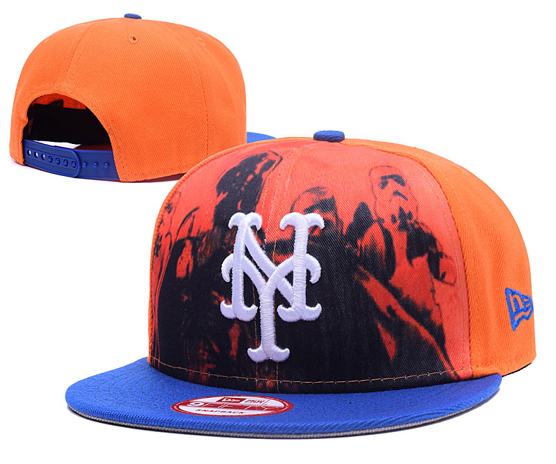 Mets Fresh Logo Orange Game Adjustable Hat GS