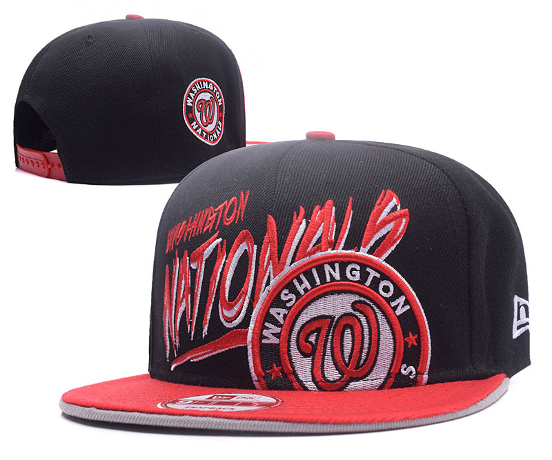 Nationals Fresh Logo Red Black Adjustable Hat GS