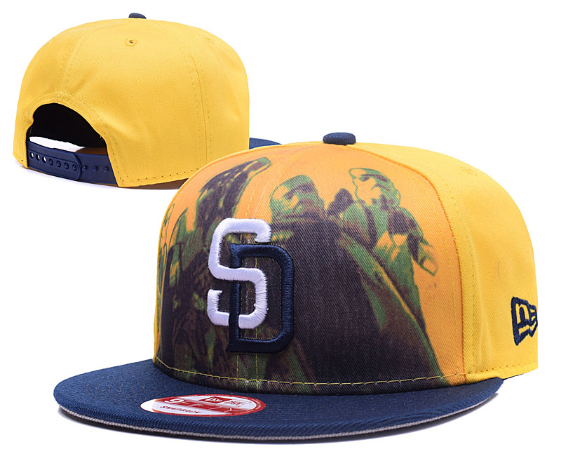 Padres Team Logo Yellow Adjustable Hat GS