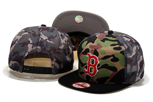 Red Sox Fresh Camo Black Adjustable Hat GS