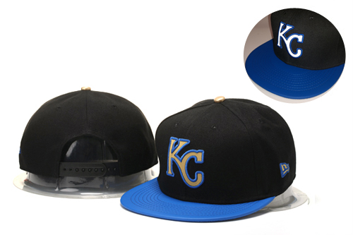 Royals Team Logo Black Blue Adjustable Hat GS