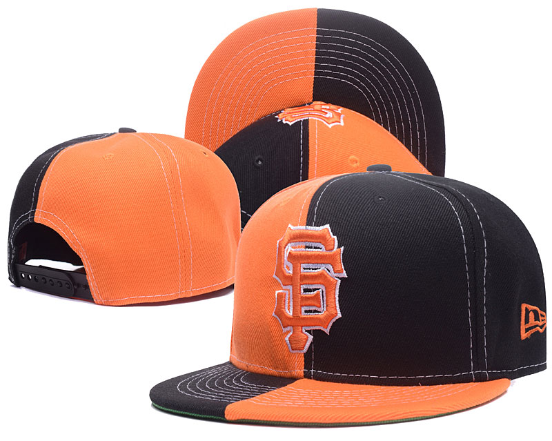 San Francisco Giants Fresh Logo Orange Black Adjustable Hat GS