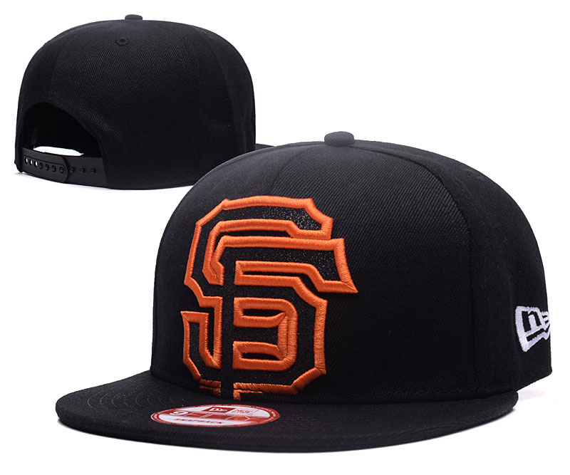 San Francisco Giants Team Logo Black Adjustable Hat GS