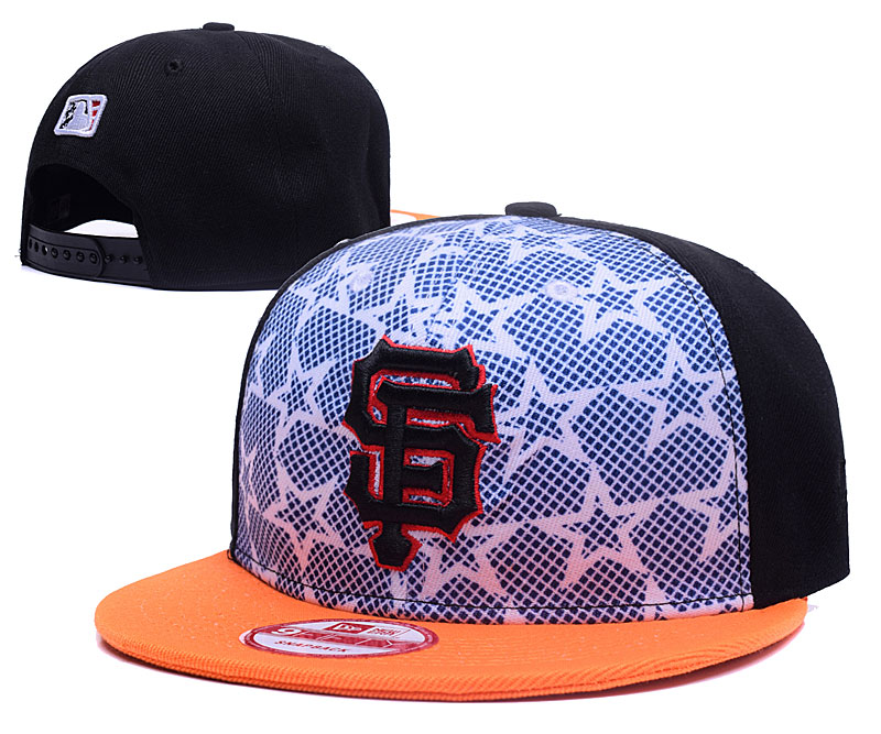 San Francisco Giants With Star Black Adjustable Hat GS