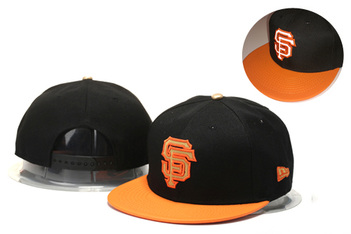 San Francisco Team Logo Giants Black Orange Adjustable Hat GS