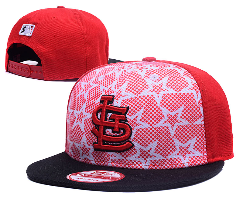 St. Louis Cardinals Team White Star Red Adjustable Hat GS