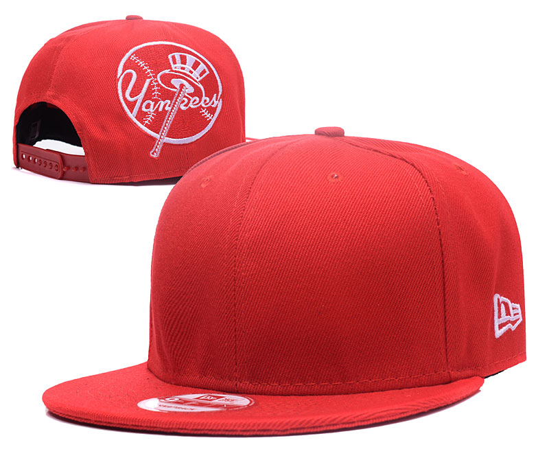 Yankees Fresh Logo All Red Adjustable Hat GS
