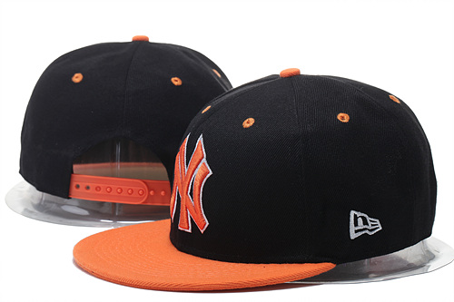 Yankees Fresh Logo Black Orange Adjustable Hat G