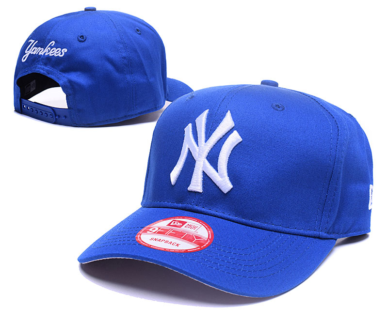 Yankees Fresh Logo Blue Peaked Adjustable Hat GS