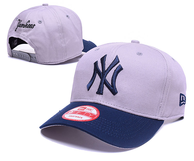 Yankees Team Gray Peaked Adjustable Hat GS
