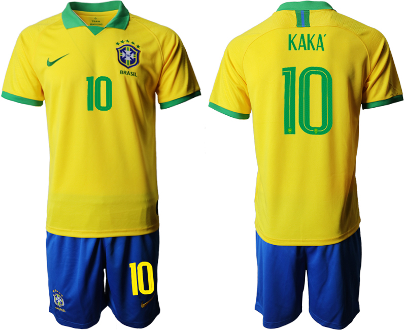 2019-20 Brazil 10 KAKA Home Soccer Jersey