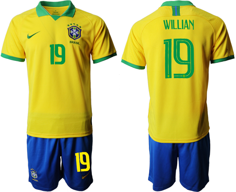 2019-20 Brazil 19 WULLIAN Home Soccer Jersey