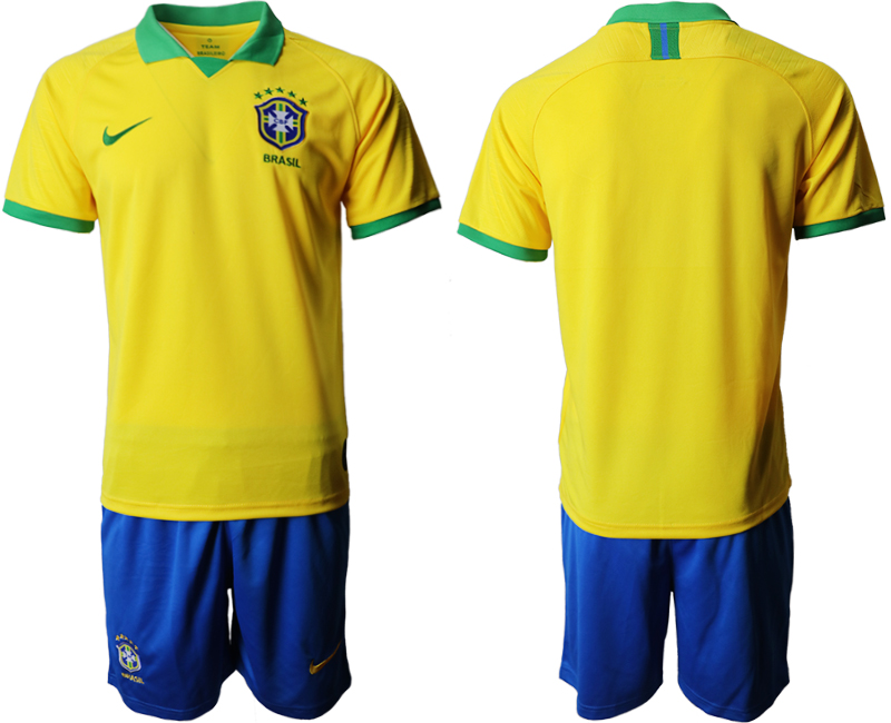 2019-20 Brazil Home Soccer Jersey
