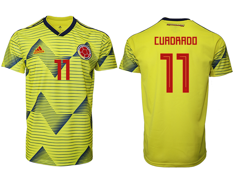 2019-20 Colombia 11 CUADRADO Home Thailand Soccer Jersey