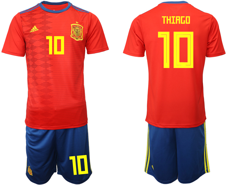 2019-20 Spain 10 THIAGO Home Soccer Jersey