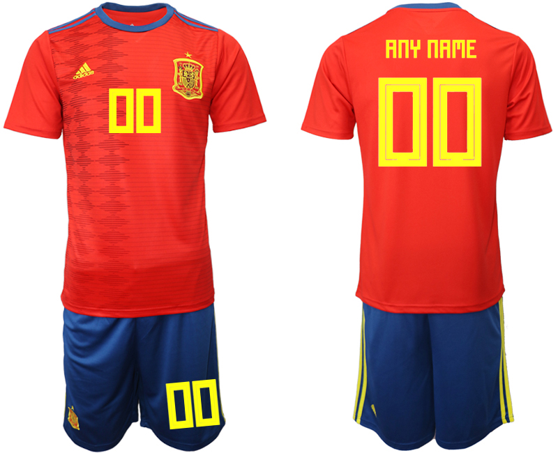 2019-20 Spain Customized Home Soccer Jersey
