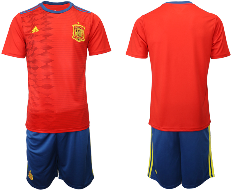 2019-20 Spain Home Soccer Jersey