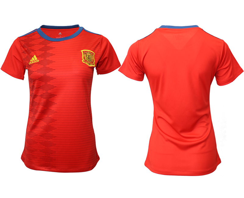 2019-20 Spain Home Women Soccer Jersey - Click Image to Close