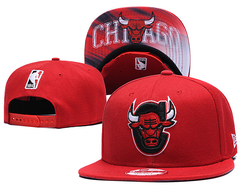 Bulls Team Logo All Red Adjustable Hat GS