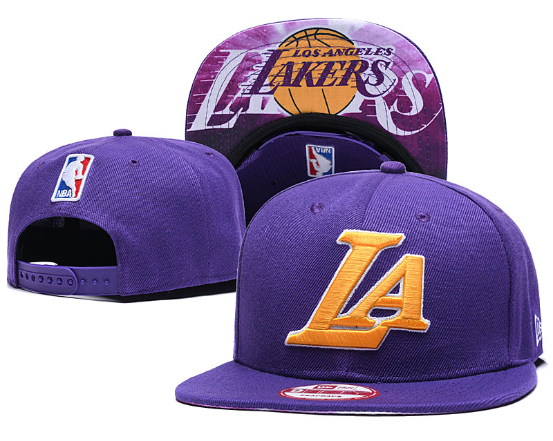 Lakers Fresh Logo Purple Adjustable Hat GS