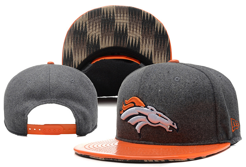 Broncos Fresh Logo Gray Orange Adjustable Hat YD