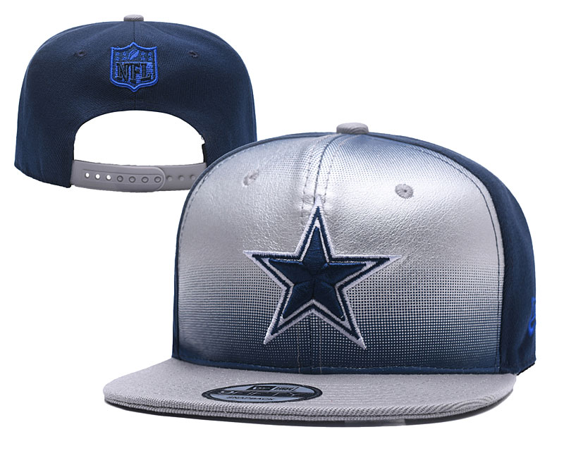 Cowboys Team Logo Navy Silver Adjustable Hat YD