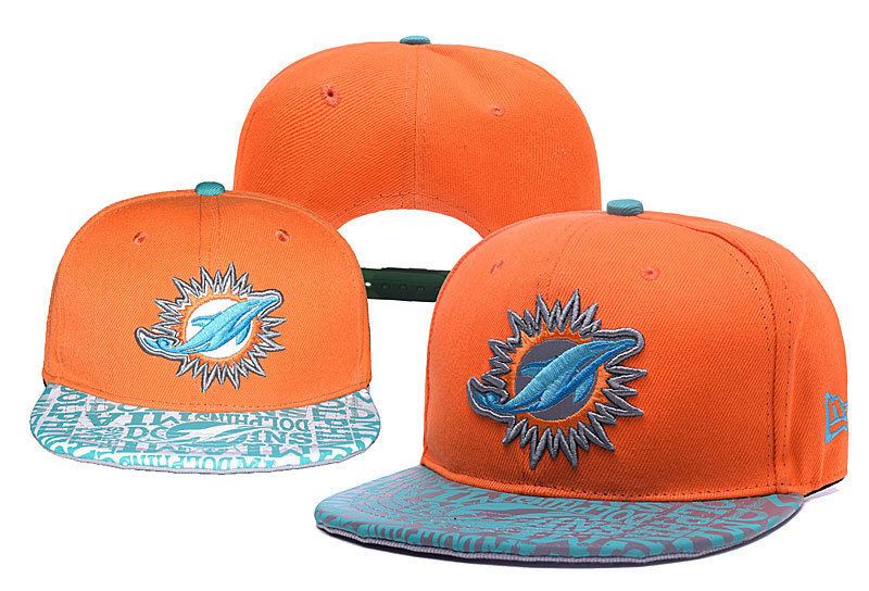 Dolphins Team Logo Orange Adjustable Hat YD