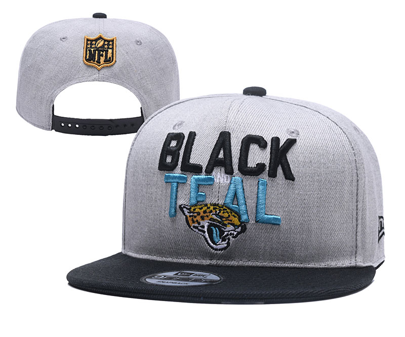 Jaguars Team Logo Gray Black Adjustable Hat YD