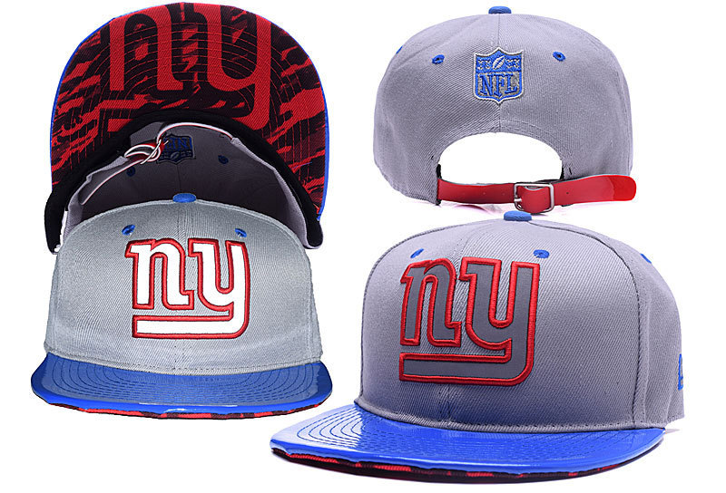 New York Giants Fresh Logo Gray Royal Adjustable Hat YD - Click Image to Close
