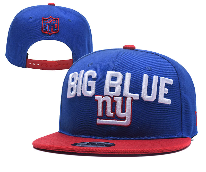 New York Giants Team Logo Royal Red Adjustable Hat YD