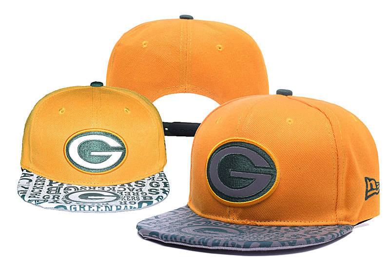 Packers Team Logo Yellow Green Adjustable Hat YD - Click Image to Close