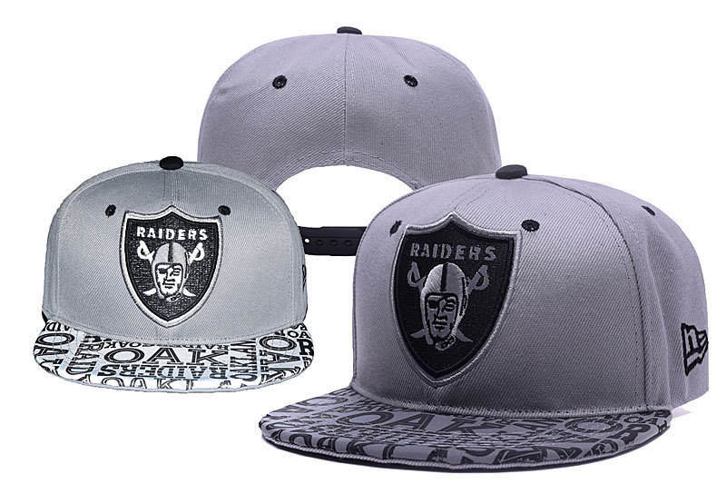 Raiders Team Logo Gray Adjustable Hat YD