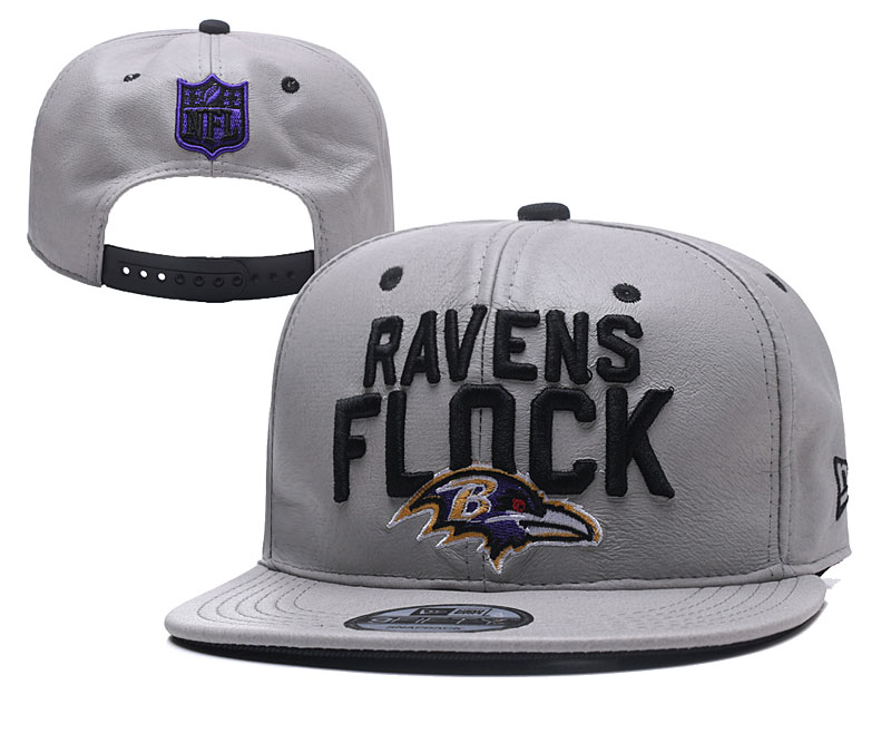 Ravens Team Logo All Gray Adjustable Hat YD