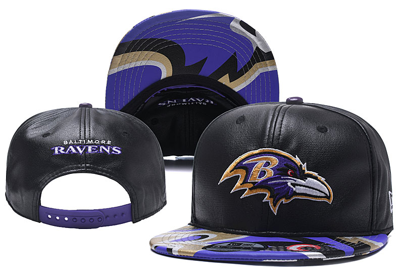 Ravens Team Logo Black Adjustable Hat YD