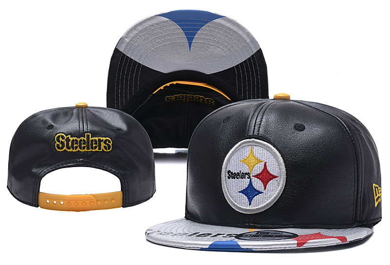 Steelers Fresh Logo Black Adjustable Hat YD