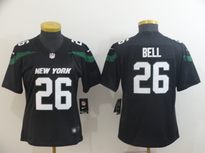Nike Jets 26 Le'Veon Bell Black Women New 2019 Vapor Untouchable Limited Jersey - Click Image to Close