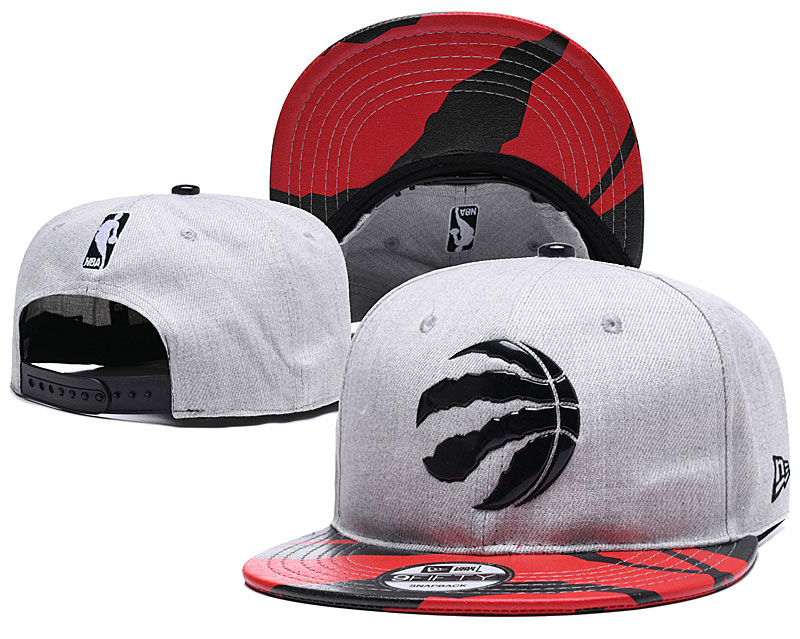 Raptors Team Logo Gray Red Adjustable Hat YD