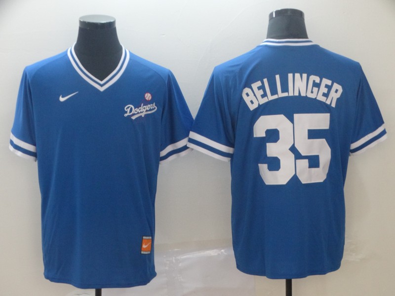 Dodgers 35 Cody Bellinger Blue Throwback Jersey - Click Image to Close