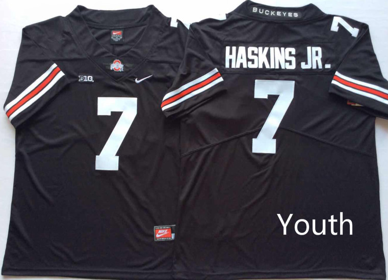 Ohio State Buckeyes 7 Dwayne Haskins Jr. Black Youth College Football Jersey