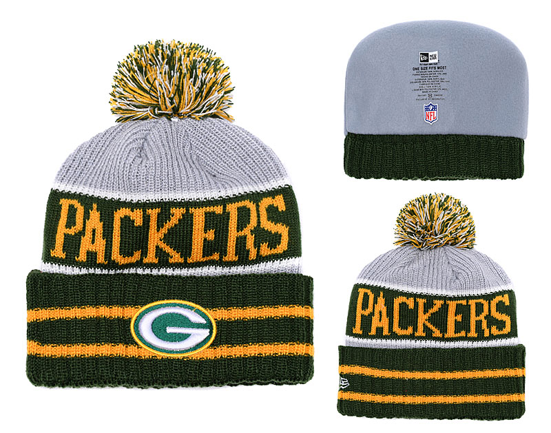 Packers Team Logo Green Pom Knit Hat YD