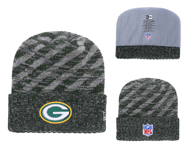 Packers Team Logo Green Stripe Cuffed Knit Hat YD