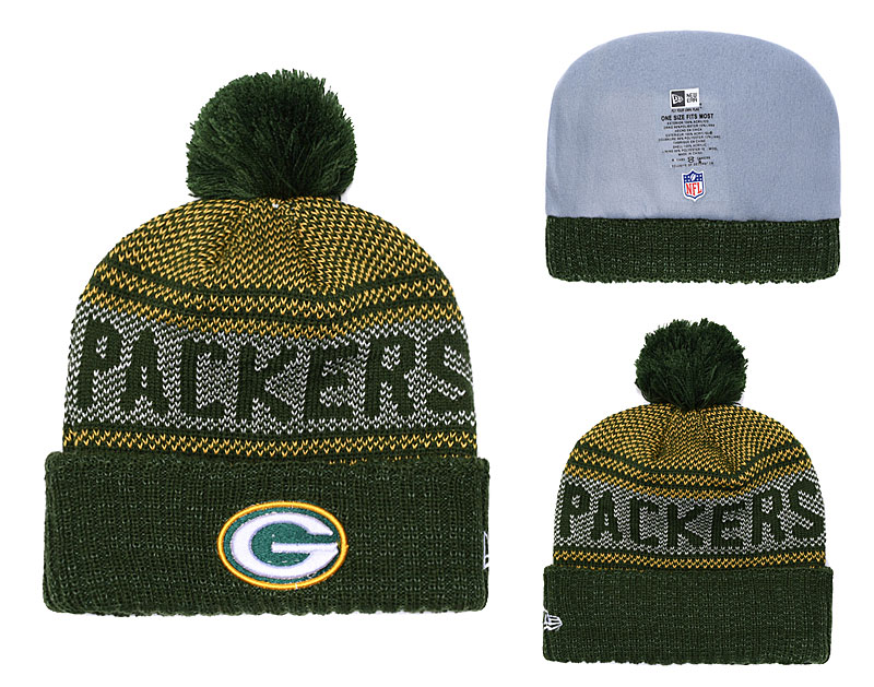 Packers Team Logo Green With Pom Knit Hat YD