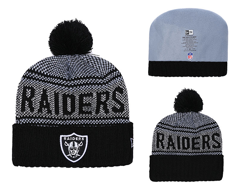 Raiders Fresh Logo Black Knit Hat YD