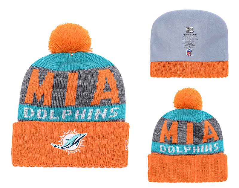 Dolphins Fresh Logo Orange Knit Hat YD