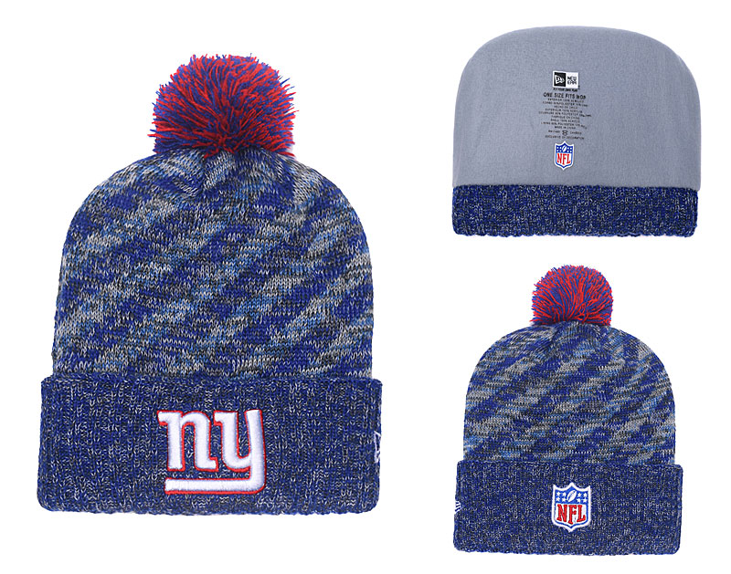 New York Giants Royal 2018 NFL Sideline Cold Weather Cuffed Knit Hat YD