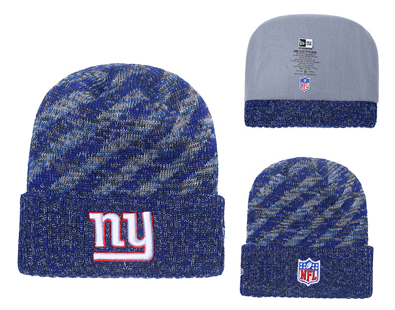 New York Giants Royal 2018 NFL Sideline Cold Weather Pom Knit Hat YD
