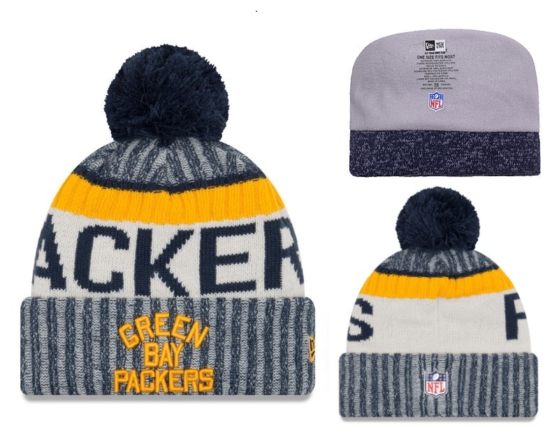 Packers Team Logo Black Knit Hat